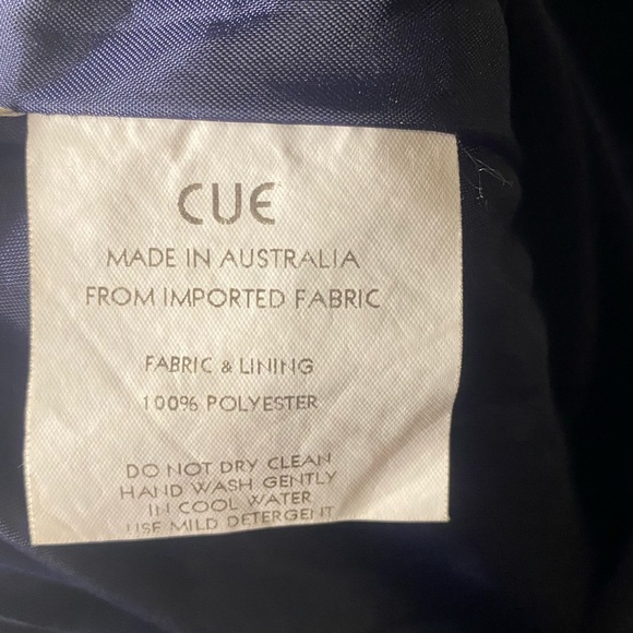 Cue peplum layered skirt, blue and gold checked pattern, size 8 - Picture 5 of 5